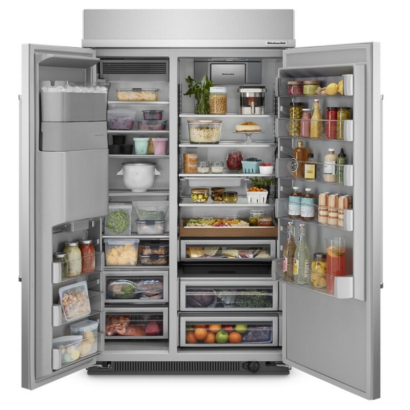 NEVERA EMPOTRABLE SIDE BY SIDE,KITCHEN-AID, 30PC, ILUMINACION LED 001