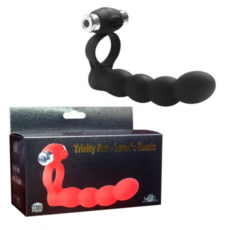 Anillo Triple Función Trinity Beads Negro