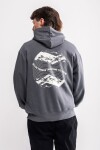 Canguro estampado oversize Malaga Gris oscuro