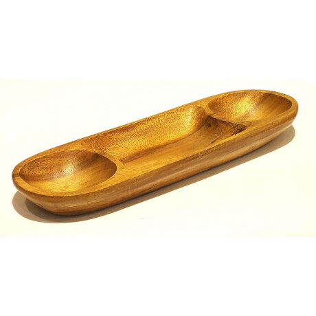 Copetinero Oval 3 Divisiones Madera 41X13X4Cm Copetinero Oval 3 Divisiones Madera 41X13X4Cm
