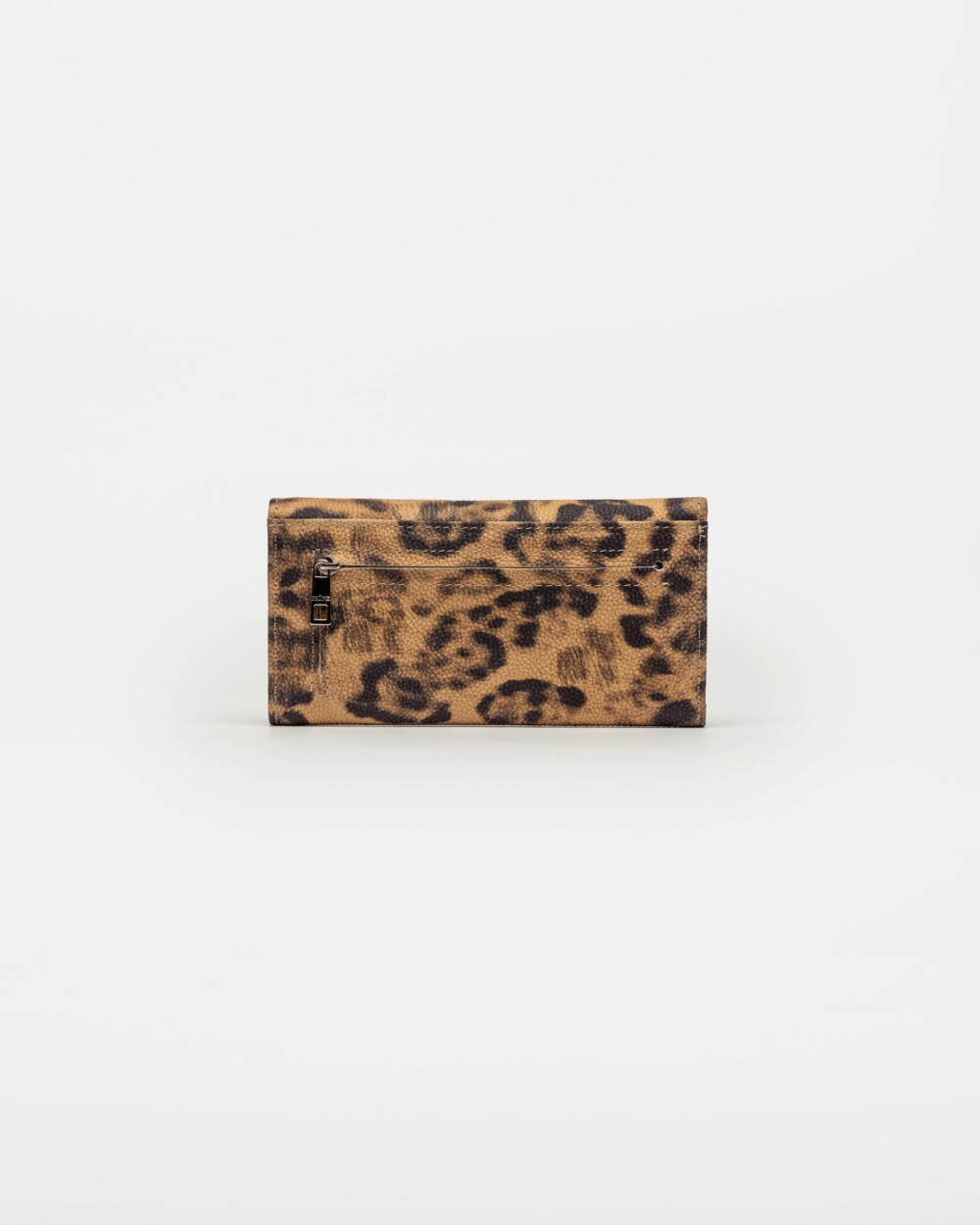 Billetera Chicago En Cuero Animal Print Negro