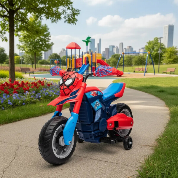 Moto A Batería Spiderman Con Ruedas 51719 MOTO ELECTRICA SPIDERMAN DISNEY 51719