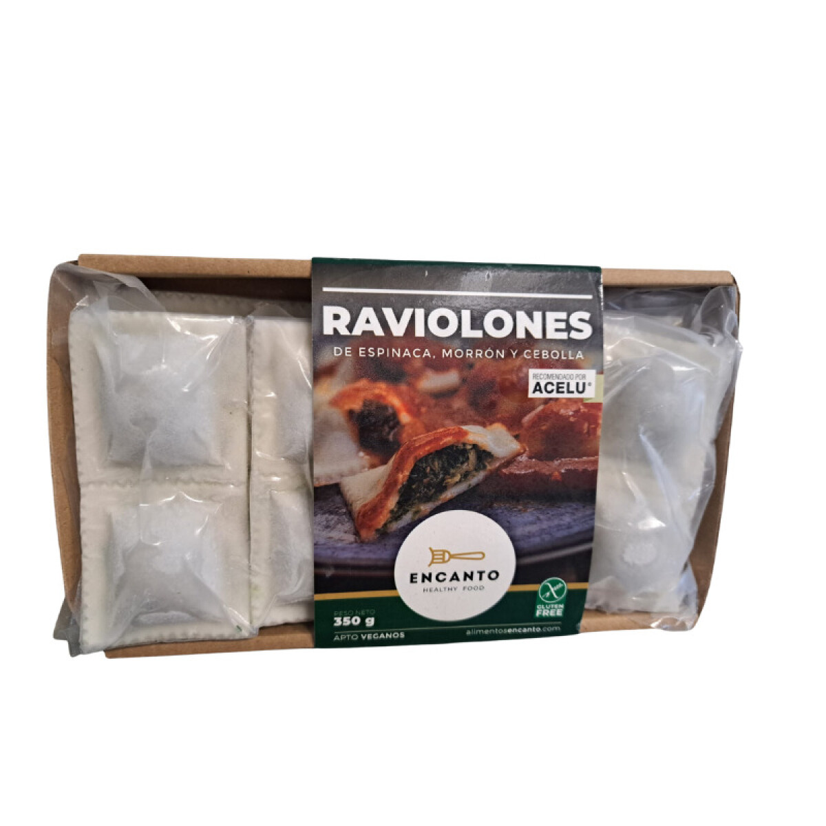 Raviolones espinaca/morrón/cebolla Encanto - 350gr 