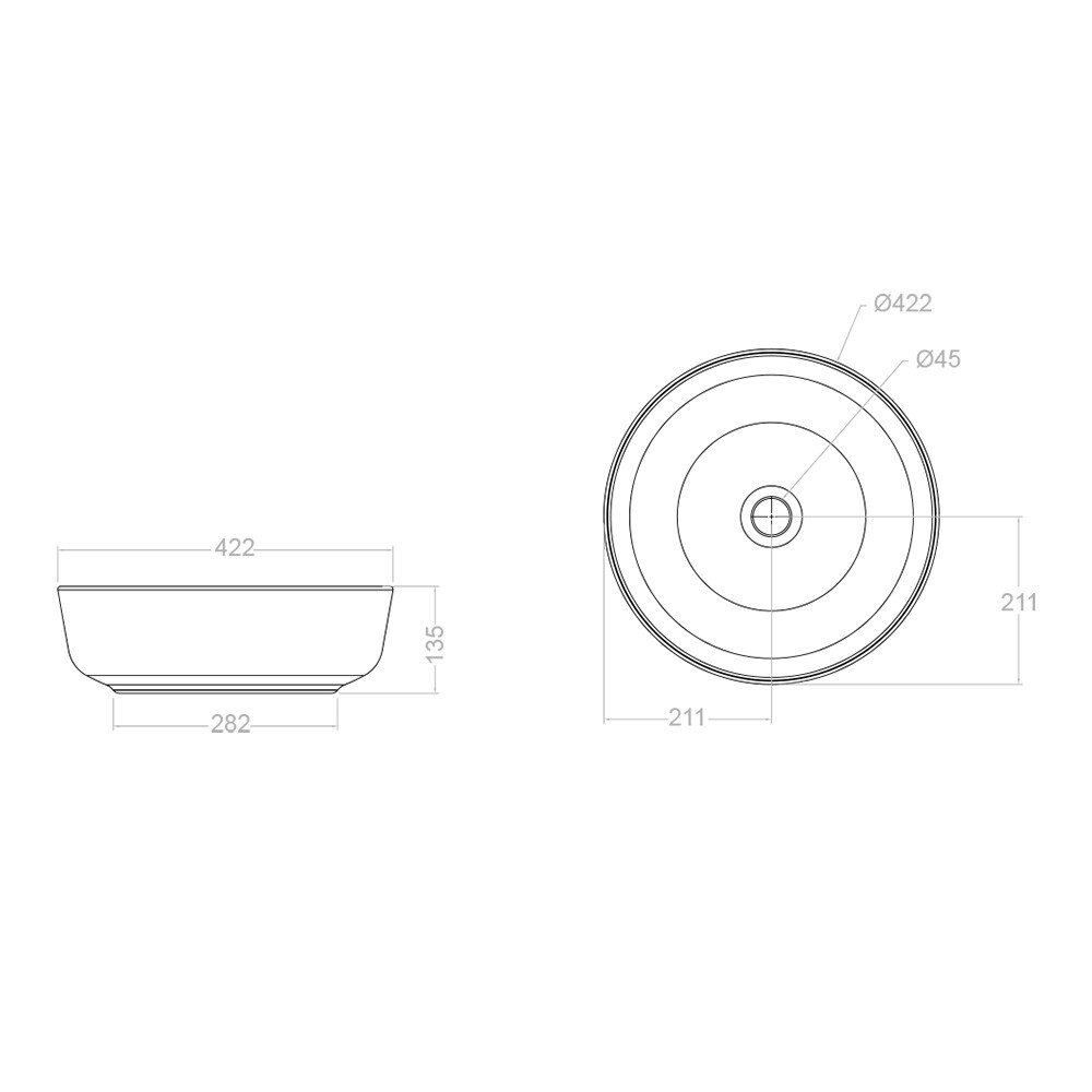 BACHA MODELO KENDRA BLANCA REDONDA DE SOBREPONER - RAMON SOLER Bacha Modelo Kendra Blanca Redonda De Sobreponer - Ramon Soler
