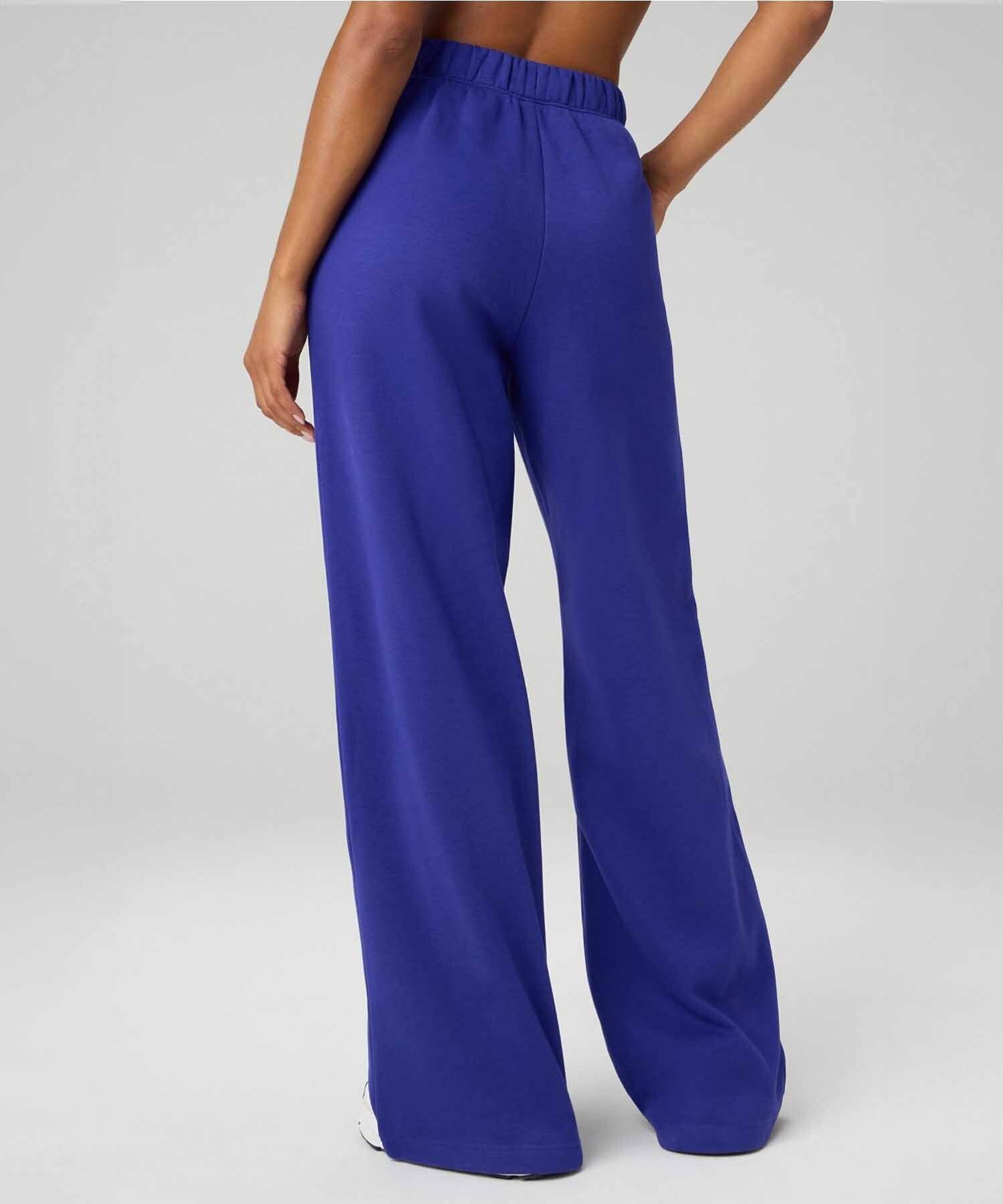 Pantalón Wide Leg Cozy Fleece Sweatpant Mujer Nightfall