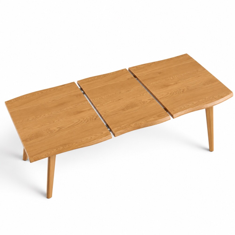 JUEGO DE COMEDOR MESA RECTANGULAR EXTENSIBLE MADERA + 4 SILLAS TAPIZADAS GRIS