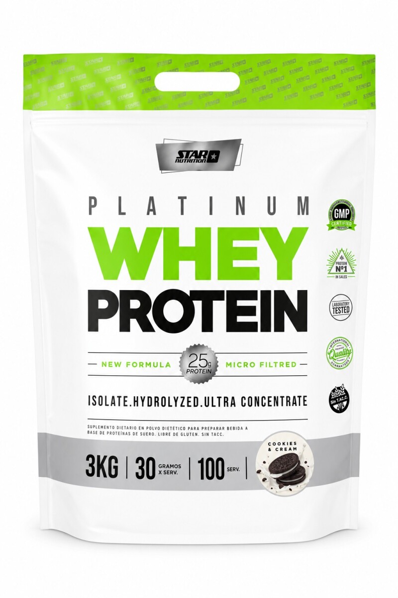 Platinum Whey Protein Cookies & Cream 3 kg Star Nutrition 