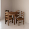 Juego De Comedor 4 Sillas De Madera - La Tentación Color Cera Juego De Comedor 4 Sillas De Madera - La Tentación Color Cera