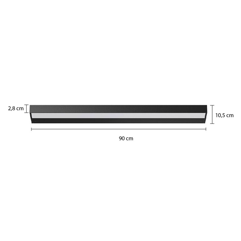 LUMINARIA DE PARED ANTIC CCT 90CM 15W Luminaria de Pared Antic Bidireccional 90cm 15W CCT Negra