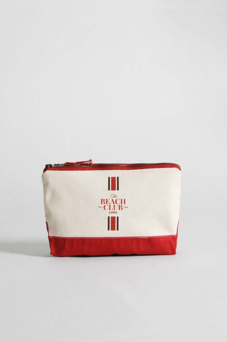 Necessaire rayado The Beach Club - rojo 
