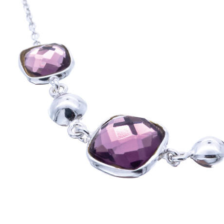 Pulsera de Plata 925 rodinada con Amatista Pulsera de Plata 925 rodinada con Amatista