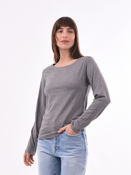 REMERA BÁSICA ENELDO GRIS OSCURO