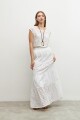 Maxi falda broderie blanco