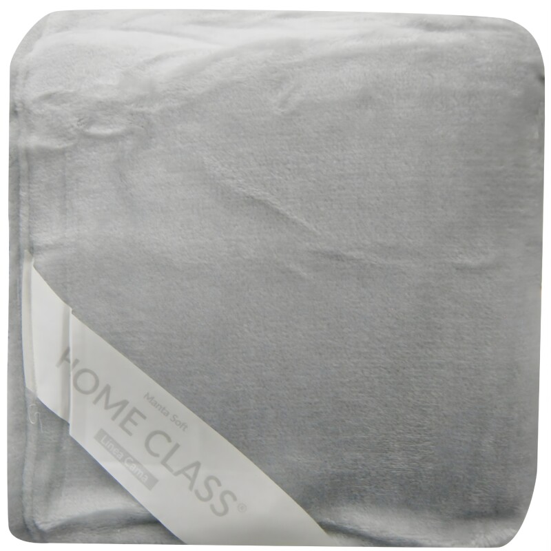 Frazada Home Class de Flannel 1 Plaza Gris