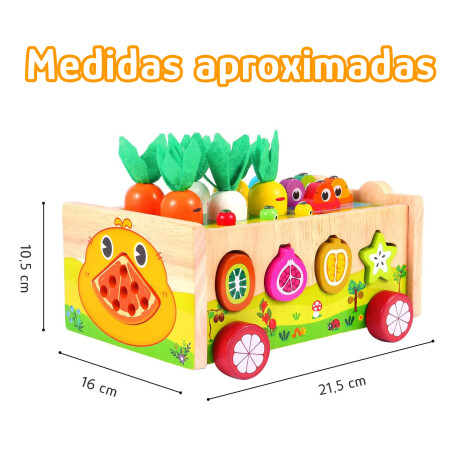 Juguete Educativo Huerta De Madera Con Imán Didáctico Bebés Multicolor