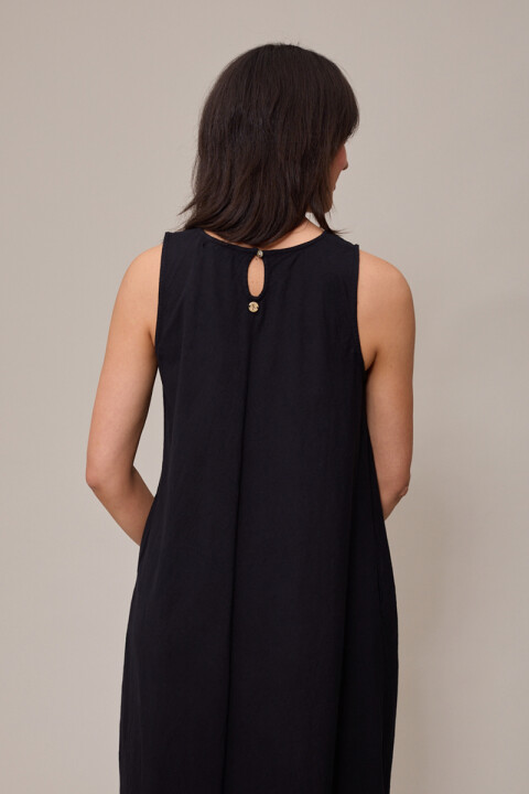 VESTIDO LARGO VALAR POLANCO Negro