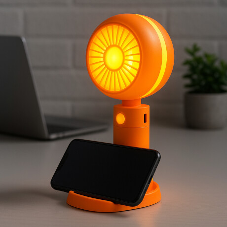 Mini ventilador portátil retro Naranja