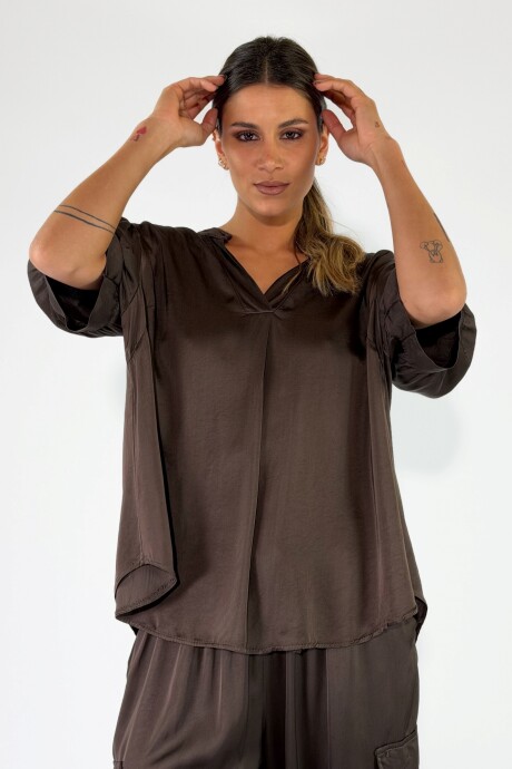 BLUSA ARIENZO Chocolate