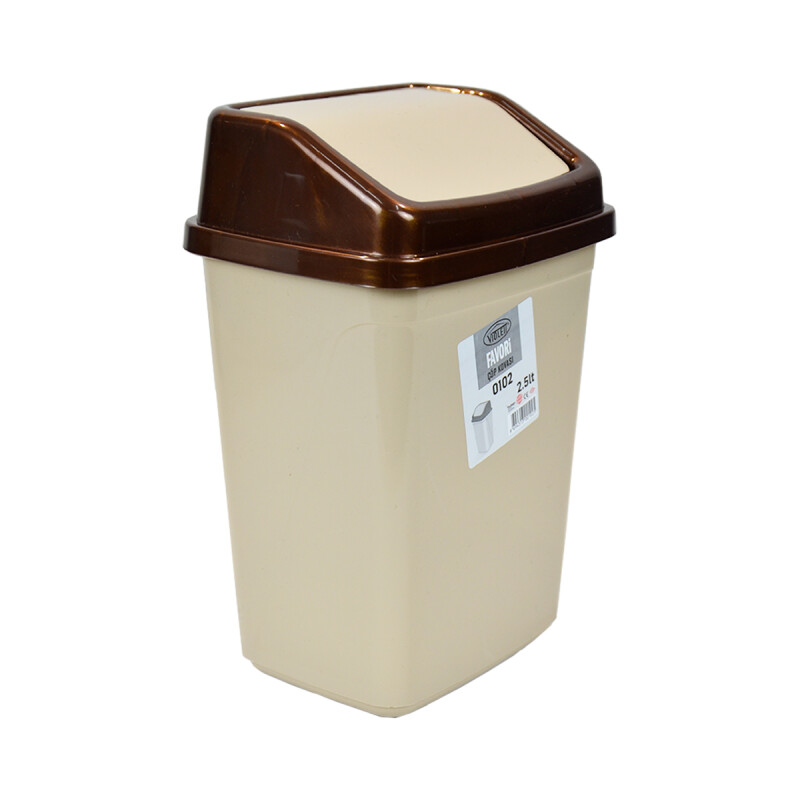 Tarro de residuos 2,5L con tapa vaivén BEIGE