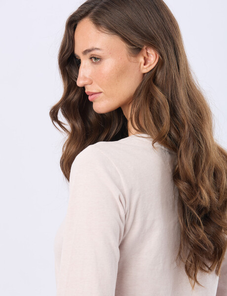 REMERA BÁSICA DE ALGODÓN Beige