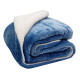 Acolchado RED FLEX de Corderito y Sherpa QUEEN 250x230 AZUL