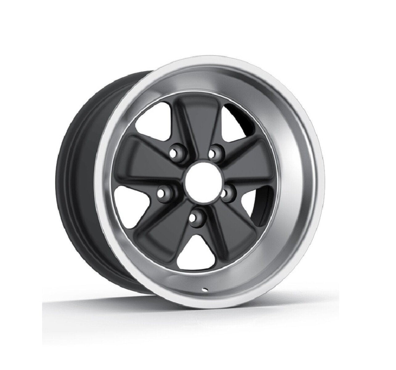 LLANTA PORSCHE PLATA Y NEGRO FUCHS (OUTLET) 