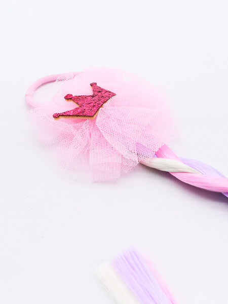 BROCHE CON TRENZA MULTICOLOR