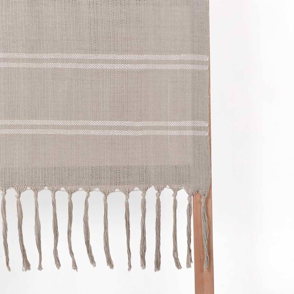 Manta Artesanal Tajy Beige con Crudo