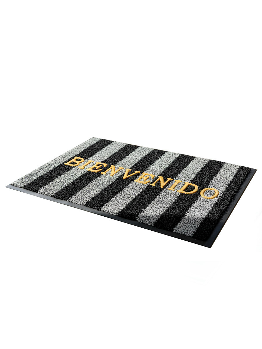 FELPUDO PARA PISO - gris/negro 