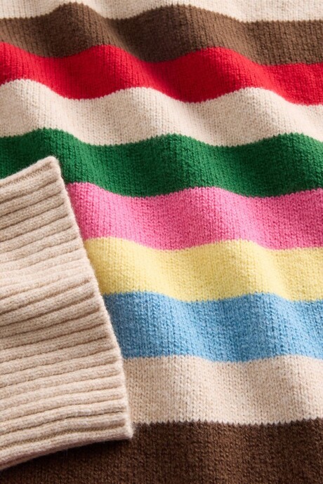 Buzo Cashsoft Mujer Happy Stripe
