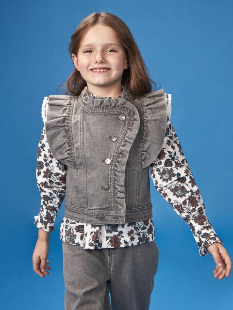 Chaleco Vaquero Gris Oscuro