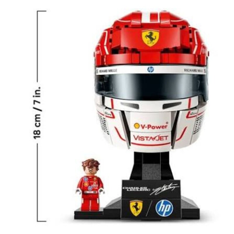 Casco de Charles Leclerc de la Scuderia Ferrari HP 886 pcs 14+ Casco de Charles Leclerc de la Scuderia Ferrari HP 886 pcs 14+