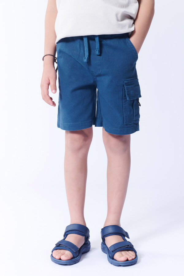 Bermuda cargo de twill Blue