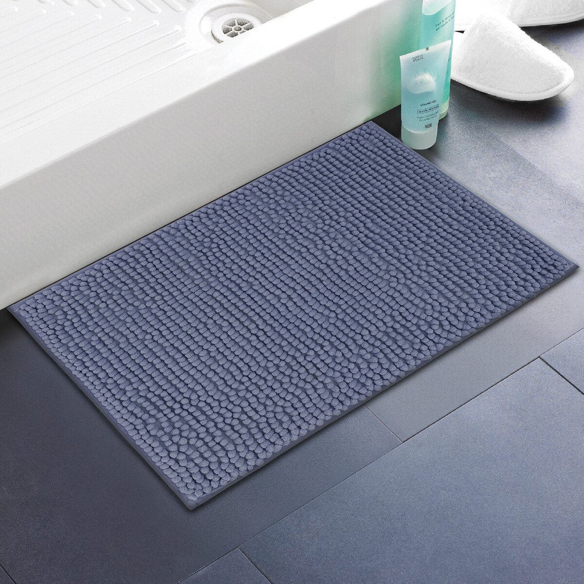 Alfombra Chenille 40 x 60 Cm - AZUL PIEDRA 