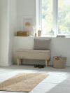 Banco BADSTED almacenaje tela beige/color roble Banco BADSTED almacenaje tela beige/color roble