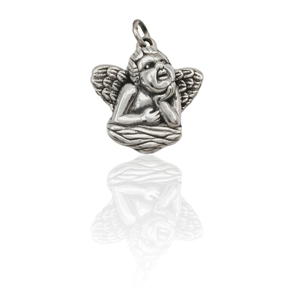 Dije Angel de la Guarda-Plata 925 Inflada-CP3006 - Adulto - Sinpiedra