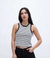 Musculosa Vita Rayas negra