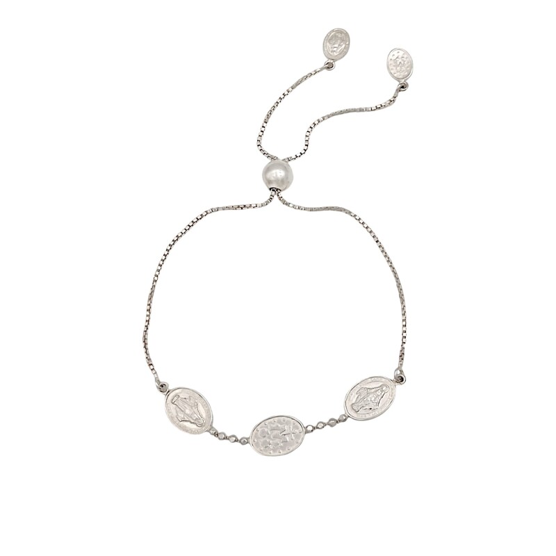 Pulsera Virgen milagrosa-Plata 925-Sin piedra-PU3667 sinpiedra