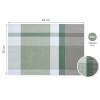 Individual PVC 45x30cm Cuadros Verde