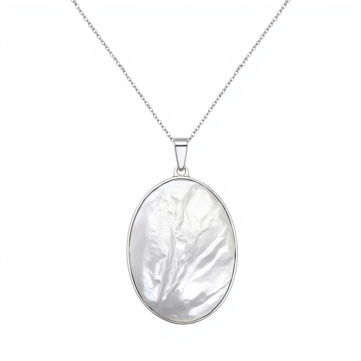 Dije ovalo - Plata 925 - nacar - CP4750 - conpiedra 