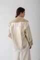 CAMISA COURO METALIZADO SS24 Champagne