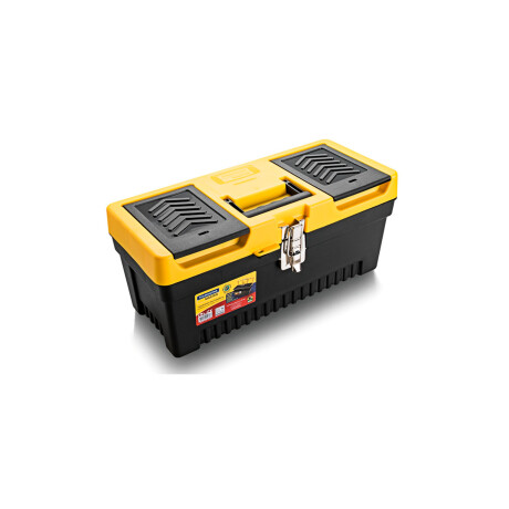 Caja de Herramientas Tramontina 17" con cierre Metalico Amarillo/Negro