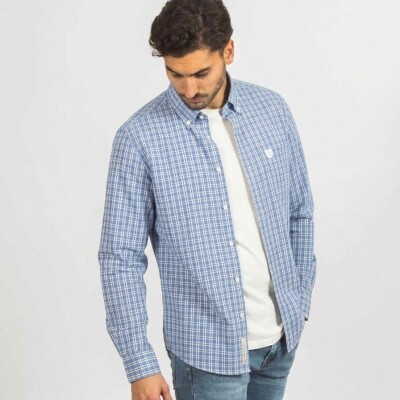 Camisa a Cuadros Azul