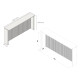 Barra Isla MDF 200cm Canelada GAMAS DE BEIGE