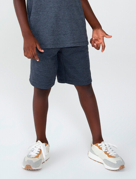 BERMUDA BÁSICA DE NIÑO EN ALGODÓN GRIS OSCURO