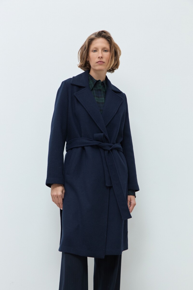 Tapado con solapa azul marino