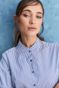 CAMISA DELFI Blanco/Azul