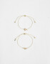 Pulseras Flexibles Sets Con corazón Set De Pulseras De Hilo Con Dijes - Dorado