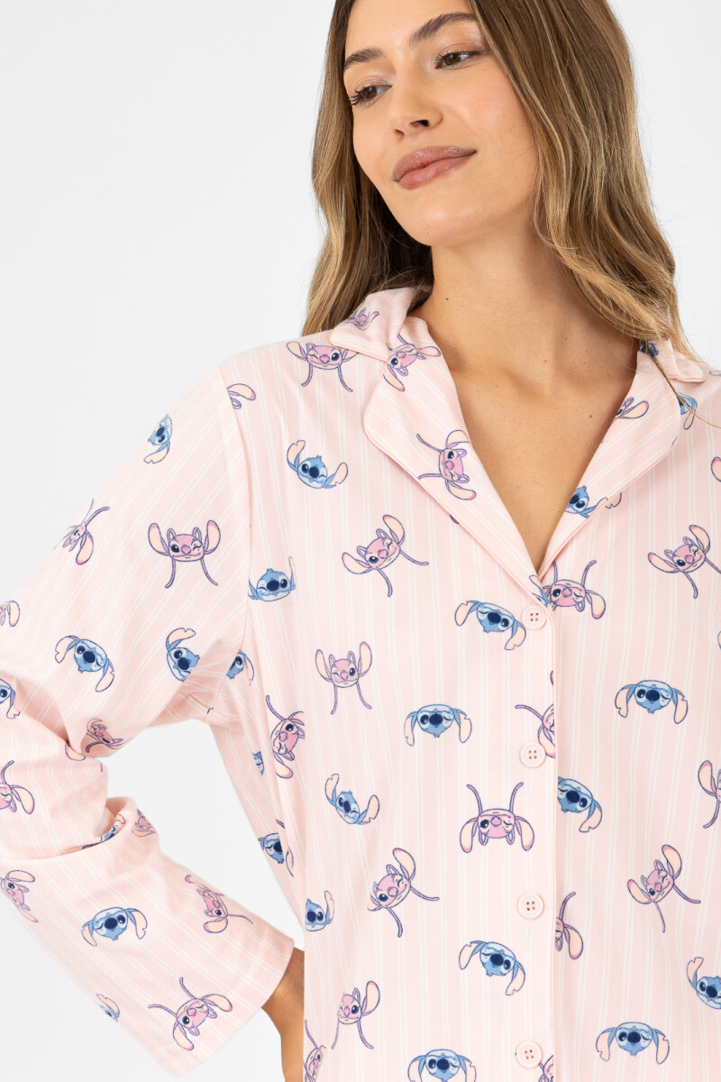 Pijama americano stitch angel Rosado