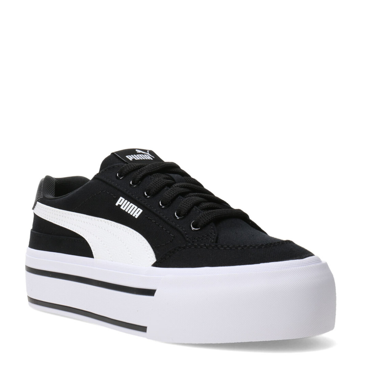 Championes de Mujer Puma Court Classic Vulc Fs Plataforma - Negro - Blanco 